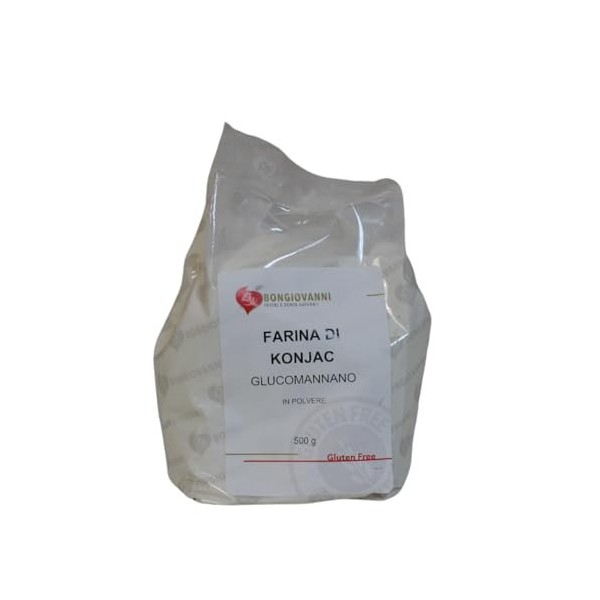 BONGIOVANNI FARINE E BONTA NATURALI Farine de Konjac poudre de Glucomannane 500g