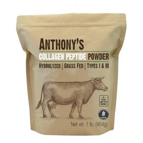 Anthonys Poudre de peptide de collagène, 1 lb, pure hydrolysée, sans gluten, compatible céto et paléo