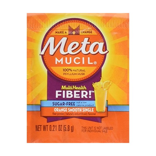Metamucil - MultiHealth Fiber Singles Orange Smooth - 30 x .21 oz. Packets