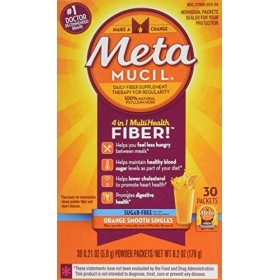 Metamucil - MultiHealth Fiber Singles Orange Smooth - 30 x .21 oz. Packets