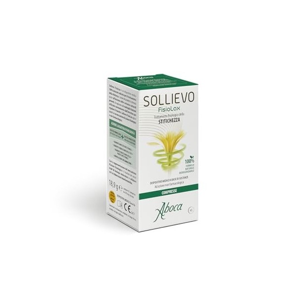 Aboca - Soulagement PhysioLax Comprimés - Traitement Physiologique de la Constipation 45 Unités Lot de 1 Fibre alimentaire