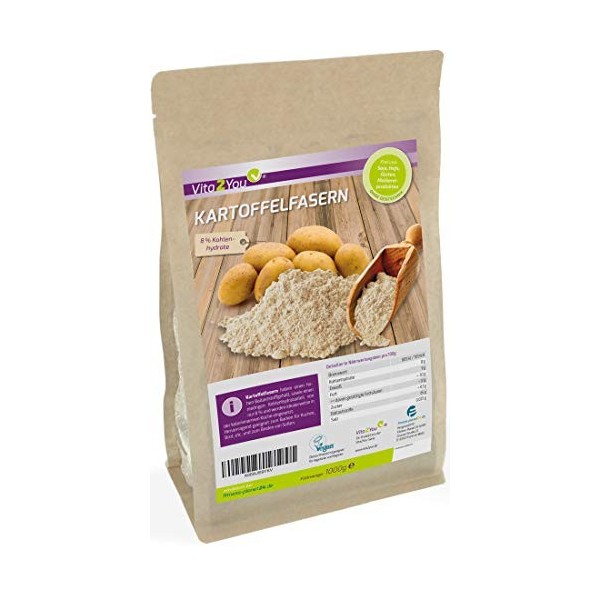 Pommes de terre fibres 1000 g – Low Carb – 8% glucides – Sans Gluten – zippbe utel haute qualité pour