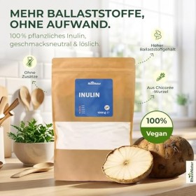 Inulin-Pulver - 100% Inulin aus der Chicorée-Wurzel