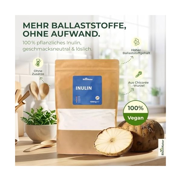 Inulin-Pulver - 100% Inulin aus der Chicorée-Wurzel