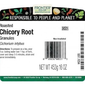 Frontier Bulk Chicory Root Granules Roasted , 1 lb. package