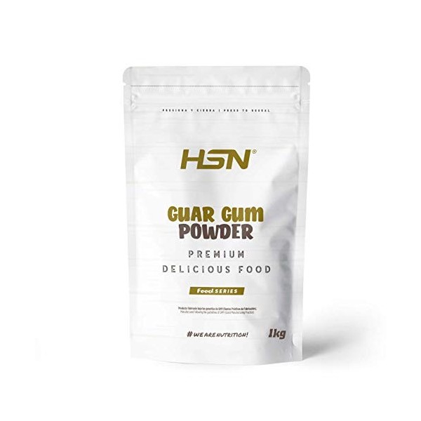 HSN Gomme de Guar en poudre - 1 Kg - Épaississant alimentaire - Fibres solubles pour lépaississement - Sans gluten, sans lac ...