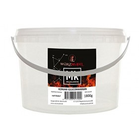 Konjac Glucomannane, E425 ii, farine de konjac, racine de konjac, langue du diable, gomme Konjac Gum. PE – Seau 1800 g 1,8 k