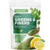 Daily Greens & Fiber Powder - Combinaison de fibres & superfoods - psyllium, spiruline, moringa, herbe dorge, inuline, fibre