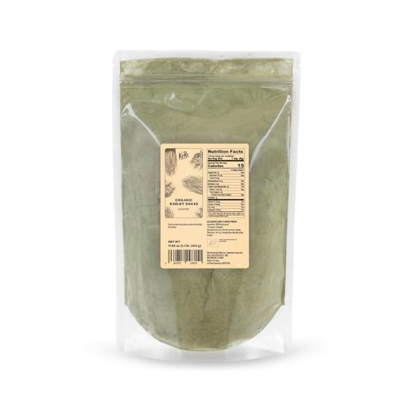 KoRo - Poudre dherbe dorge bio 500 g - Super aliment issu de lagriculture biologique contrôlée, sans additifs Fibre alimentaire