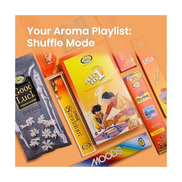 SNUNGPHIR Cycle Pure All in One Agarbathies wiith Free Kumkum & Turmeric Powder - Pack of 2