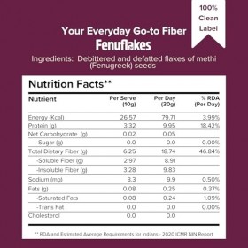 Fenuflakes Supplément de fibres de 300 g | Soulage les ballonnements, lacidité et la constipation | Haute protéine | Fibres 