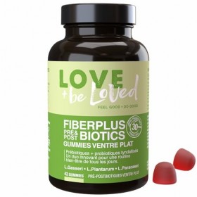 Gummies FiberPlus Ventre Plat – Pré & Postbiotiques – 5g de Prébiotiques FOS + 30 Mds de Probiotiques tyndallisés L. Gasseri