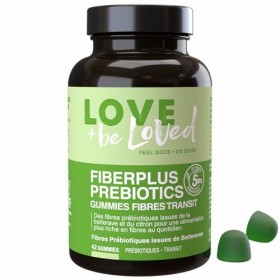 Love and be Loved FiberPlus Transit – Gummies Fibres Prébiotiques jusqu’à 5 g/j – FOS Betterave – Digestion & Microbiote – 
