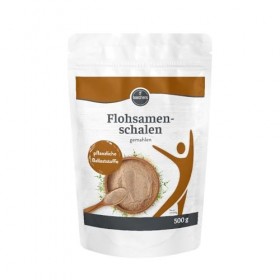 BORCHERS Coquilles de psyllium moulues 500 g, avec inuline, effet gonflant, riche en fibres, végétalien, populaire en pâtisse