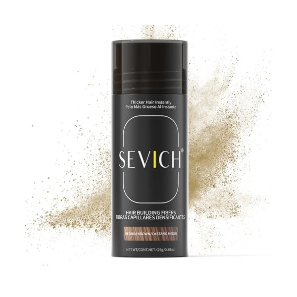 SEVICH Fibres capillaires - Reconstruction de cheveux, fibres naturelles de kératine pour la perte de poids, décharge des fib