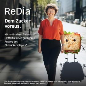 ReDia Boisson en fibres - 30 sachets - Fibres pour une augmentation réduite de la glycémie après avoir mangé - Convient pour 