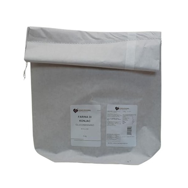 BONGIOVANNI FARINE E BONTA NATURALI Farine de Konjac poudre de Glucomannane 5Kg