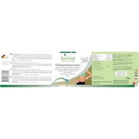 Fairvital | Poudre de téguments de psyllium - 400g - Faible en glucides - Riche en fibres - Téguments de psyllium - Qualité c