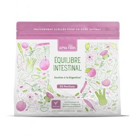 Equilibre Intestinal | 450 g | Fibre en poudre avec Psyllium Husk, Inuline Prébiotique et Probiotiques | 3.2 Billion CFU di