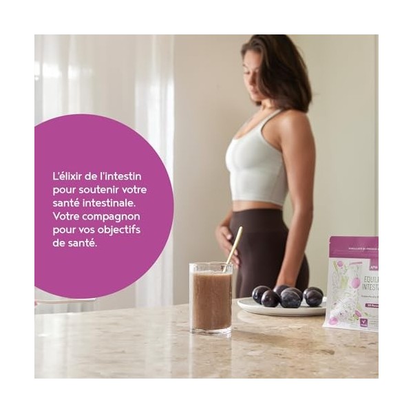 Equilibre Intestinal | 450 g | Fibre en poudre avec Psyllium Husk, Inuline Prébiotique et Probiotiques | 3.2 Billion CFU di