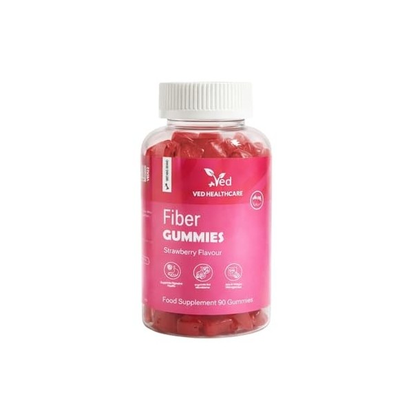 Ved Bonbons à mâcher en fibres aromatisées à la fraise, 308 mg par portion, 60 articles à mâcher, 30 jours dapprovisionnemen