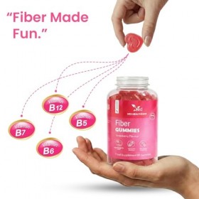 Ved Bonbons à mâcher en fibres aromatisées à la fraise, 308 mg par portion, 60 articles à mâcher, 30 jours dapprovisionnemen