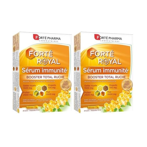 Forté Pharma - Forté Royal Sérum Royal | Complément Alimentaire Immunité à base de Gelée Royale, Propolis, Pollen et Miel | 2