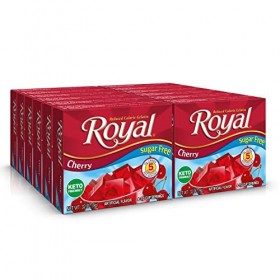 Royal Gelatin, Sugar Free, Cherry, 0.32-Ounce Pack of 12 