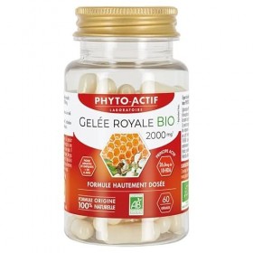 Phyto-Actif | Gélules Gelée Royale Bio 2000 mg | Trésor de la ruche | riche en 10-HDA | Bio & Vegan | 60 gélules | Fabriqué e