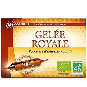 Yves Ponroy - Gelée royale Bio 100% naturelle - Anti-fatigue et fortifiant - 10 ampoules