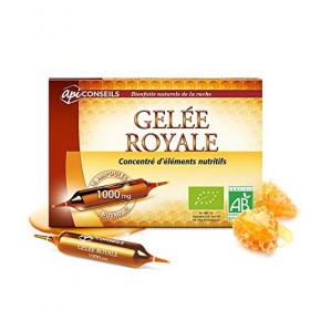 Yves Ponroy - Gelée royale Bio 100% naturelle - Anti-fatigue et fortifiant - 10 ampoules