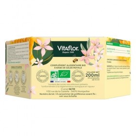 Gelée Royale Bio 1800 mg | Boite de 20 Ampoules | Haute Teneur en Acides Aminés, Minéraux et Vitamines | Programme de 20 jour