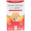 Phyto-Actif | Gélules Gelée Royale Bio 4000mg | Trésor de la ruche | riche en 10-HDA | Bio & Vegan | 20 Ampoules | Fabriqué e