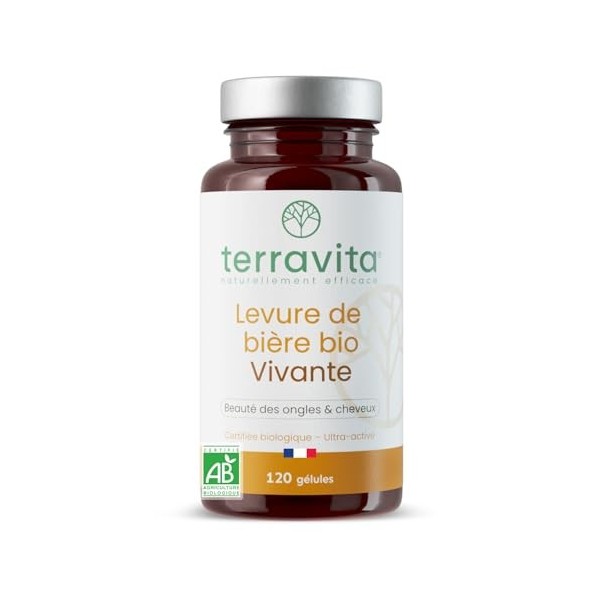 LEVURE DE BIÈRE Active BIO | Naturellement Riche en Biotine, Vitamines et Minéraux | Pousse des Cheveux, Ongles Forts et Peau
