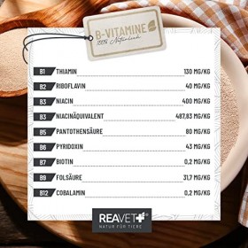 Poudre de levure de bière ReaVET pour Chiens et Chats 1,5 kg - levure de bière Pure moulue Contre la Chute des Poils et Les t
