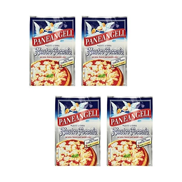 Paneangeli: Lot de 4 paquets de levure de bière italienne "Lievito Per Pane" 21 g Import Allemagne 