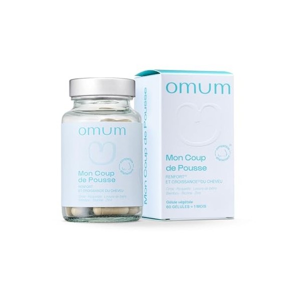 OMUM - Mon Coup de Pousse Complément Alimentaire - Pousse & renfort de la fibre capillaire, anti-chute - Compatible allaiteme...