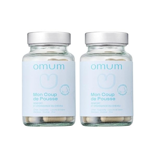 OMUM - Mon Coup de Pousse Complément Alimentaire - Pousse & renfort de la fibre capillaire, anti-chute - Compatible allaiteme...