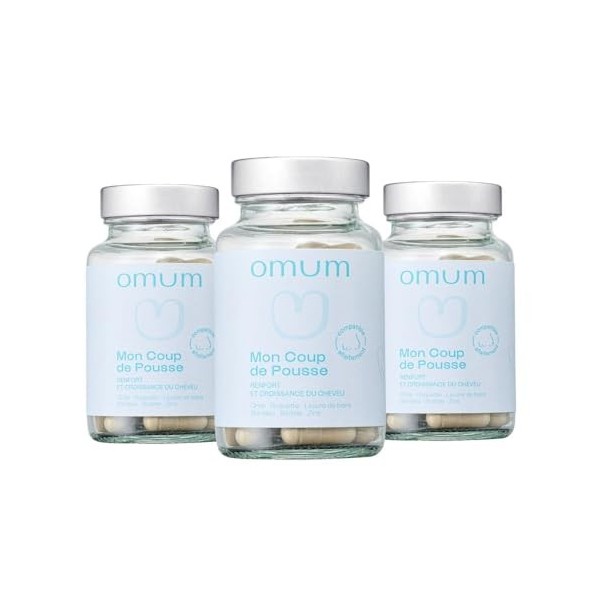 OMUM - Mon Coup de Pousse Complément Alimentaire - Pousse & renfort de la fibre capillaire, anti-chute - Compatible allaiteme...