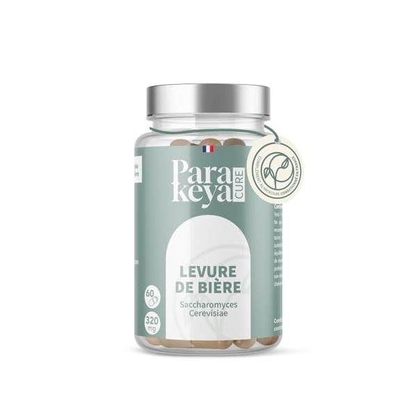 Parakeya - Levure de Bière 320 mg - 60 gélules - Complément alimentaire Levure de bière