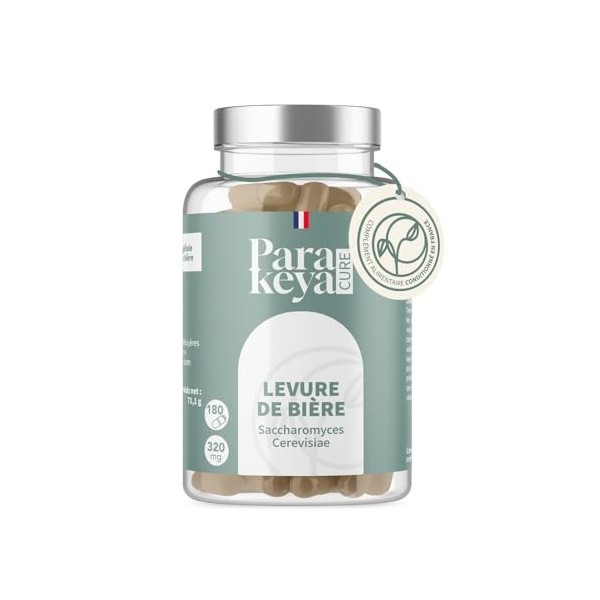 Parakeya - Levure de Bière 320 mg - 60 gélules - Complément alimentaire Levure de bière