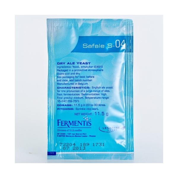 Fermentis Safale S-04 levure de bière supérieure 11,5 g