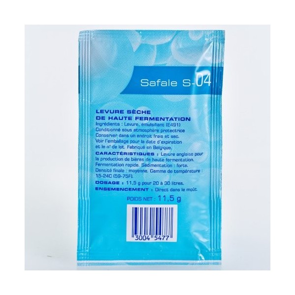 Fermentis Safale S-04 levure de bière supérieure 11,5 g