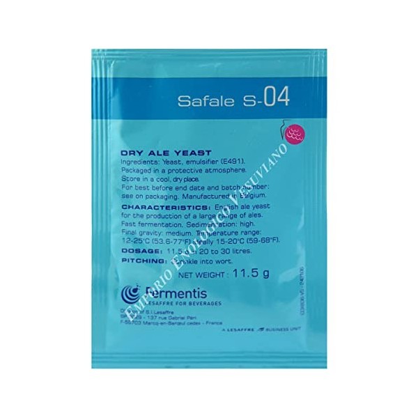 Fermentis Levure pour bière SAFALE S-04-11,5 g
