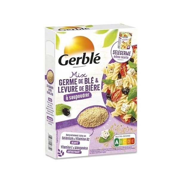 GERBLÉ MIX GERME DE BLÉ ET LEVURE DE BIÈRE À SAUPOUDRER 220G, GERBLE, LOT DE 3