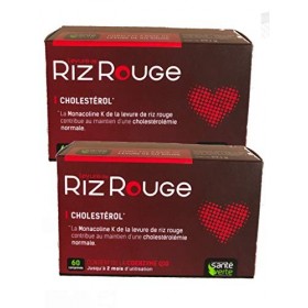 SANTE VERTE LEVURE DE RIZ ROUGE + formule renforcee 60cps - Lot de 2 Boites de 60 Comprimés