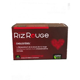 SANTE VERTE LEVURE DE RIZ ROUGE + formule renforcee 60cps - Lot de 2 Boites de 60 Comprimés