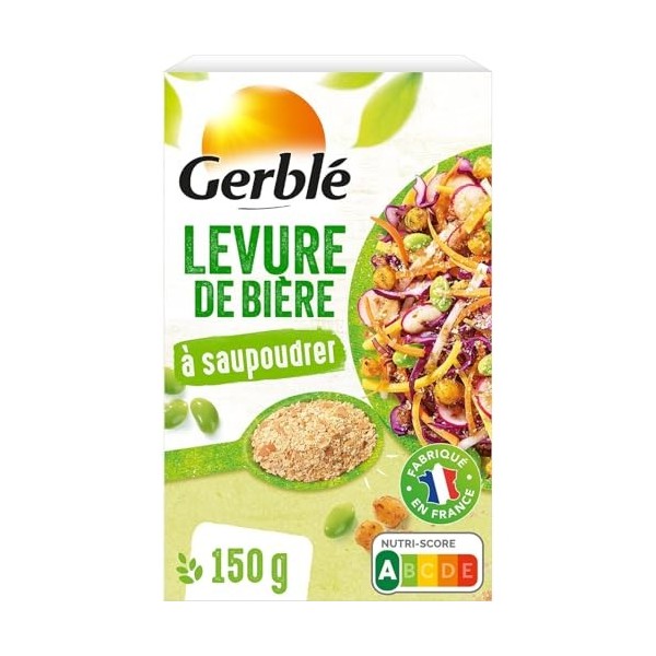 GERBLÉ – Levure de Bière Naturelle à Saupoudrer, Apport Nutritionnel Vitalité Boîte 150g - Le Lot De 3