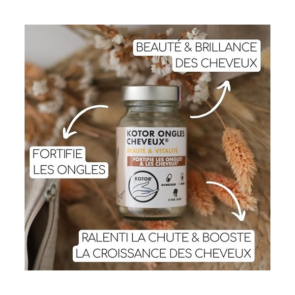 Lot de 3 ONGLES CHEVEUX | Beauté, Pousse, Croissance et Fortification | Complément Naturel | Biotine + Zinc + Germe de Blé + 
