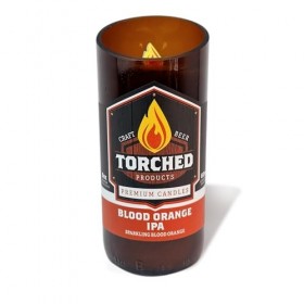 Torched Bouteille de bière Bougies – 60 Heures de Combustion – 226,8 Gram Bière Bougie 8 Ounces Blood Orange IPA